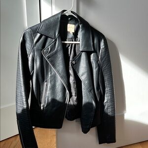 Princess Polly Midnight Black Leather Jacket